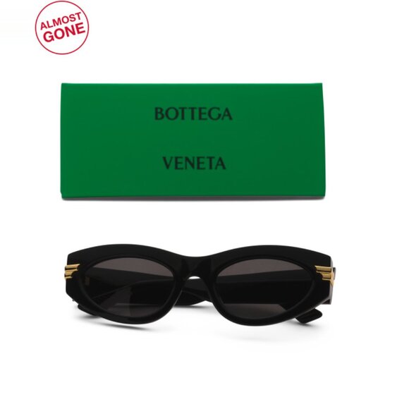 BOTTEGA VENETA Black 53mm Round Sunglasses